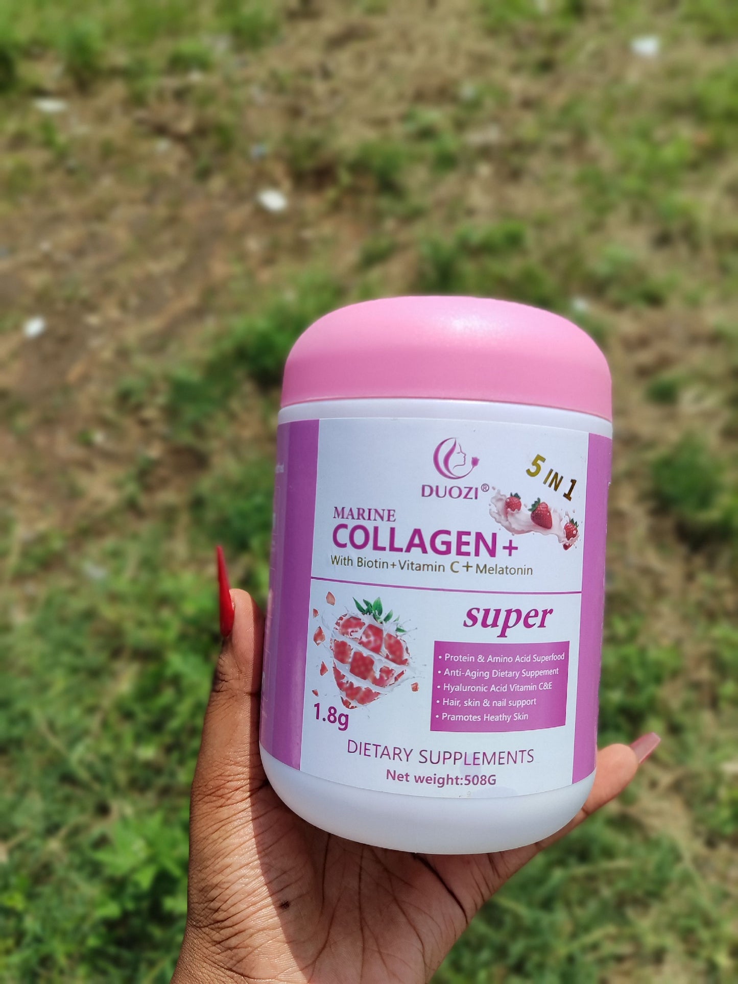 Duozi Marine Collagen + Biotin + Vitamin C + Melatonin Dietary Supplements