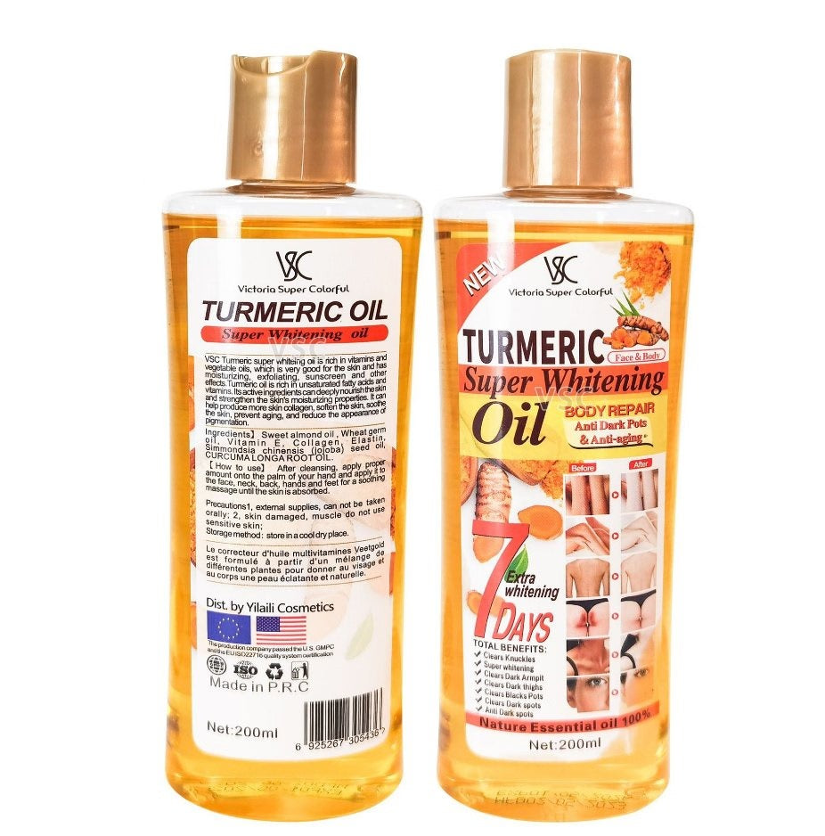 VEET GOLD New TURMERIC Anti-Aging & Anti Dark Spots Body Oil. Cleans, Removes Dark Knuckles, Black Spots, Dark Spots