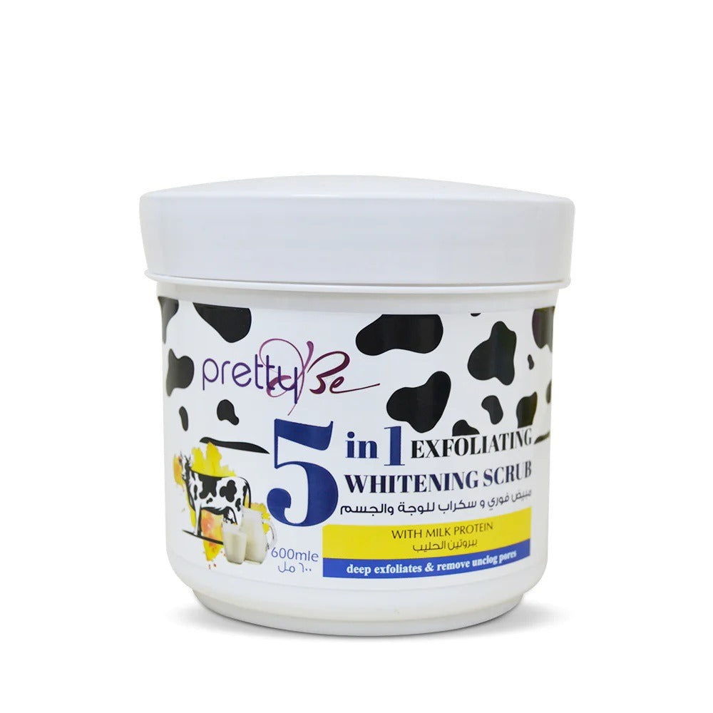 Pretty Be 5 in 1 Face and Body Exfoliating Scrub with Milk Protein (550ml)
