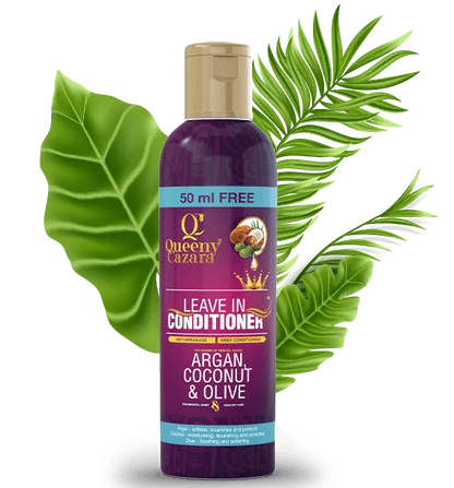 Queeny Cazara Argan, Coconut & Olive Oil Leave-In Conditioner – 250ml