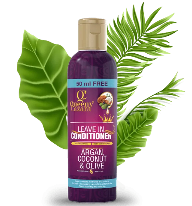 Queeny Cazara Argan, Coconut & Olive Oil Leave-In Conditioner – 250ml