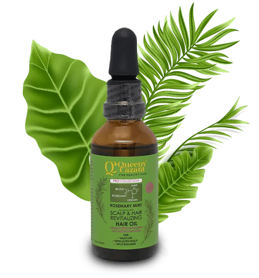 Queeny Cazara Rosemary Mint Scalp &Hair Revitalizing Hair Oil – 60ml