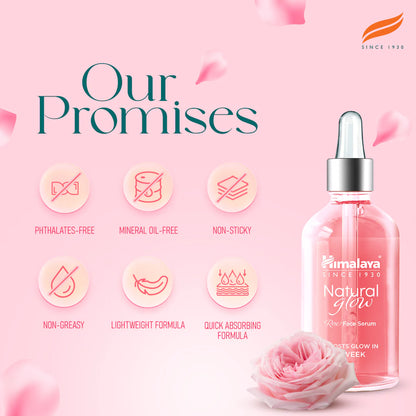 Himalaya Natural Glow Rose Face Serum with 5% Pure Rose Extract