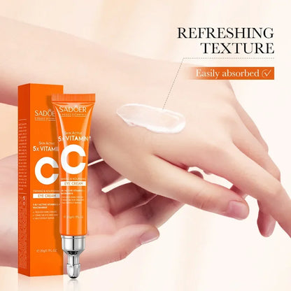 SADOER 5X Vitamin C Nicotinamide Firming Repairing Eye Cream Anti Dark Circles Eyes Bags Remover