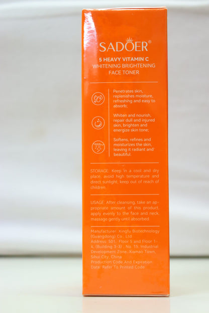 Sadoer 5 in 1 Active Vitamin C + Niacinamide Face Toner