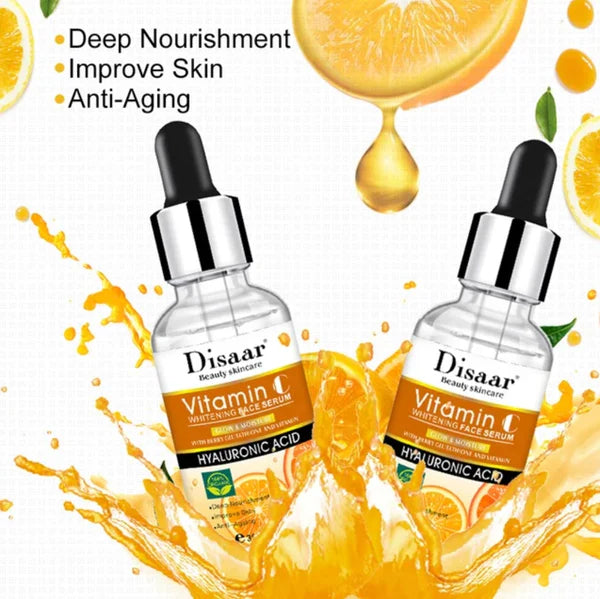 DISAAR Organic Facial anti-aging ,anti-acne, Deep moisturizing Vitamin C With Hyaluronic Acid Serum For Face