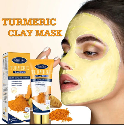 GUANJING Turmeric Anti-aging, Anti-acne Beauty Care, Remove Blackheads Moisturizing Clay Mask