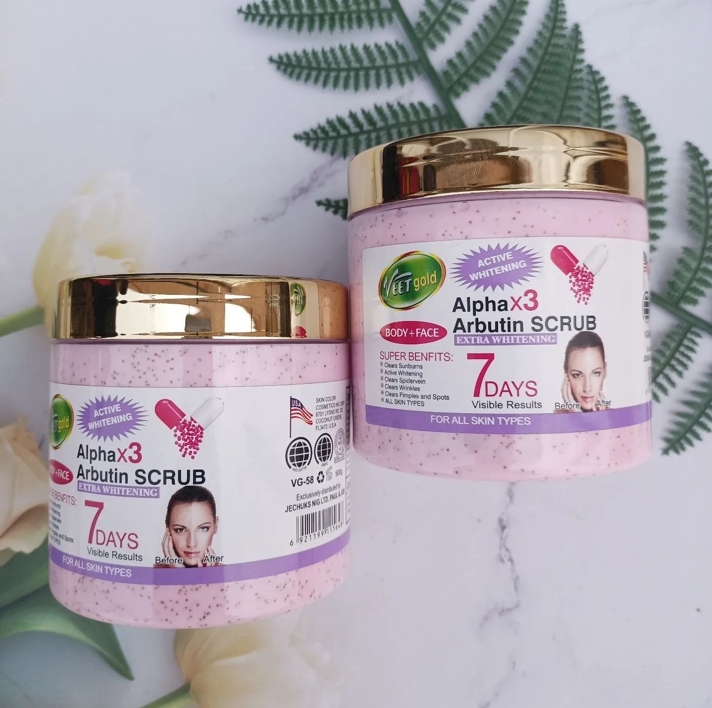 Veetgold Alpha Arbutin Face & Body Scrub