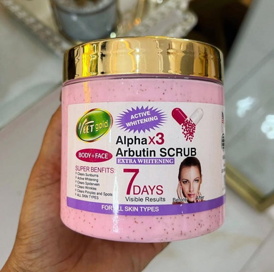 Veetgold Alpha Arbutin Face & Body Scrub