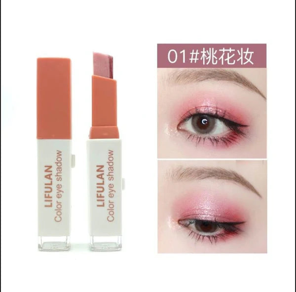 LIFULAN Hot Selling 2 in 1 Color Eye Shadow Stick Matte Eyeshadow Makeup Waterproof Shimmer For Eyes