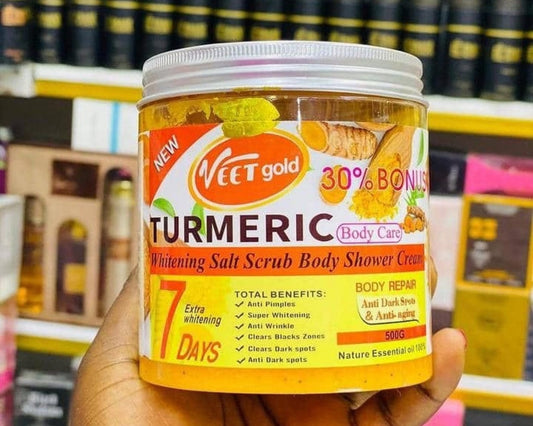 Veet Gold Turmeric Salt Scrub Body Shower Cream (500g)