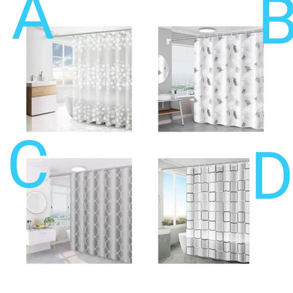 Shower curtain with hooks