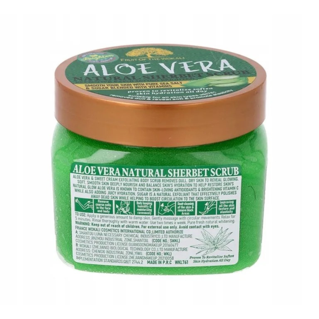 Fruit of the Wokali Aloe Vera Natural Sherbet Scrub (600g)