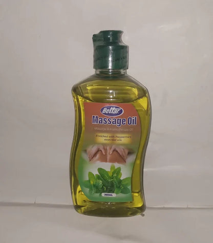 Bettar Massage & Aromatherapy Oil with Peppermint Essential Oil – 300ml