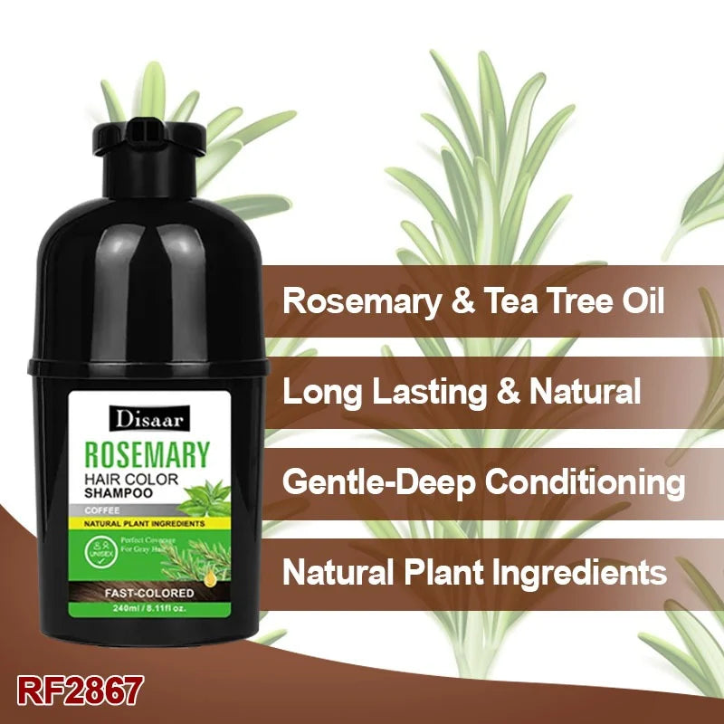 Disaar Rosemary Hair Color Shampoo – Natural-Looking Color with Nourishing Care (240ml)