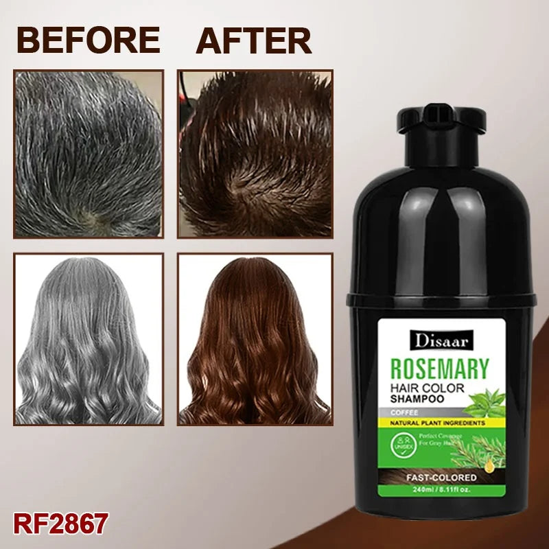 Disaar Rosemary Hair Color Shampoo – Natural-Looking Color with Nourishing Care (240ml)