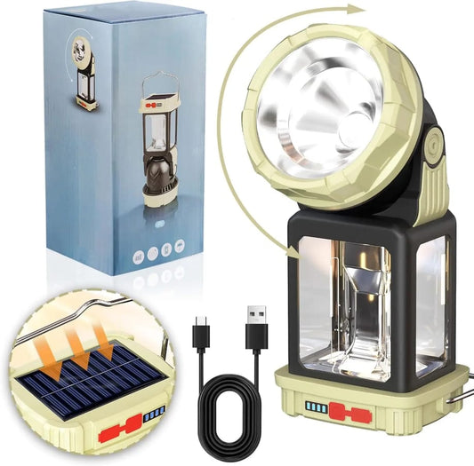 Multifunctional Portable Rechargeable LED Camping Light with Strong Flashlight