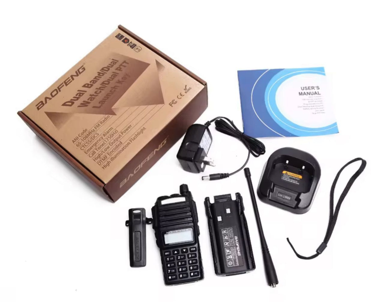 🔥 LIMITED DEAL — Baofeng UV-82 Dual Band Radio Kit | 20km Range + VHF/UHF + 5W + 128 Channels + Emergency Alarm + LED | KSh 4500