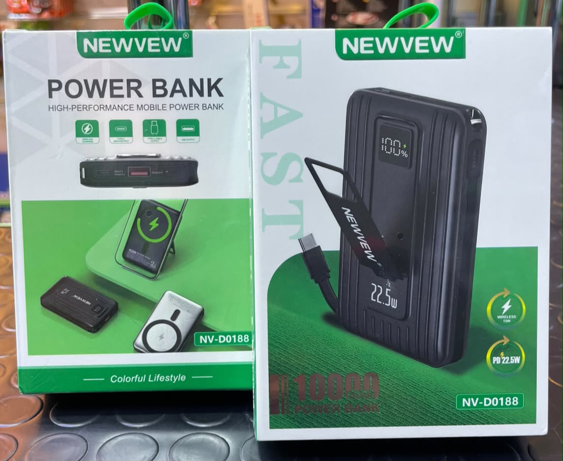 🔥 LIMITED DEAL — NEWVEW NV-D0188 Power Bank | PD 22.5W Fast & Wireless Charging | KSh 3,700