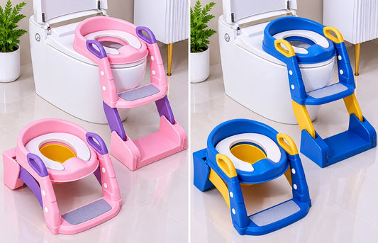 3-in-1 Toddler Potty Training Seat | Adjustable Step + Easy Cleaning + Foldable Storage | KSh 4,500