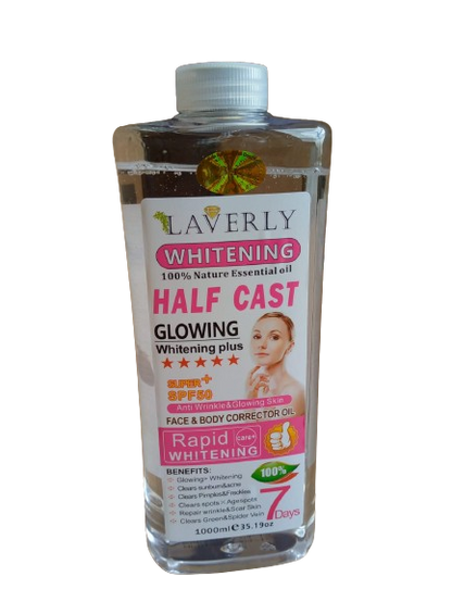 Laverly Half Cast Glowing Whitening Plus Face and Body Oil