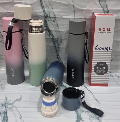 UYLEE 600ml Double Wall Stainless Steel Thermocup – Leak-Proof, Travel-Friendly, Keeps Drinks Hot & Cold