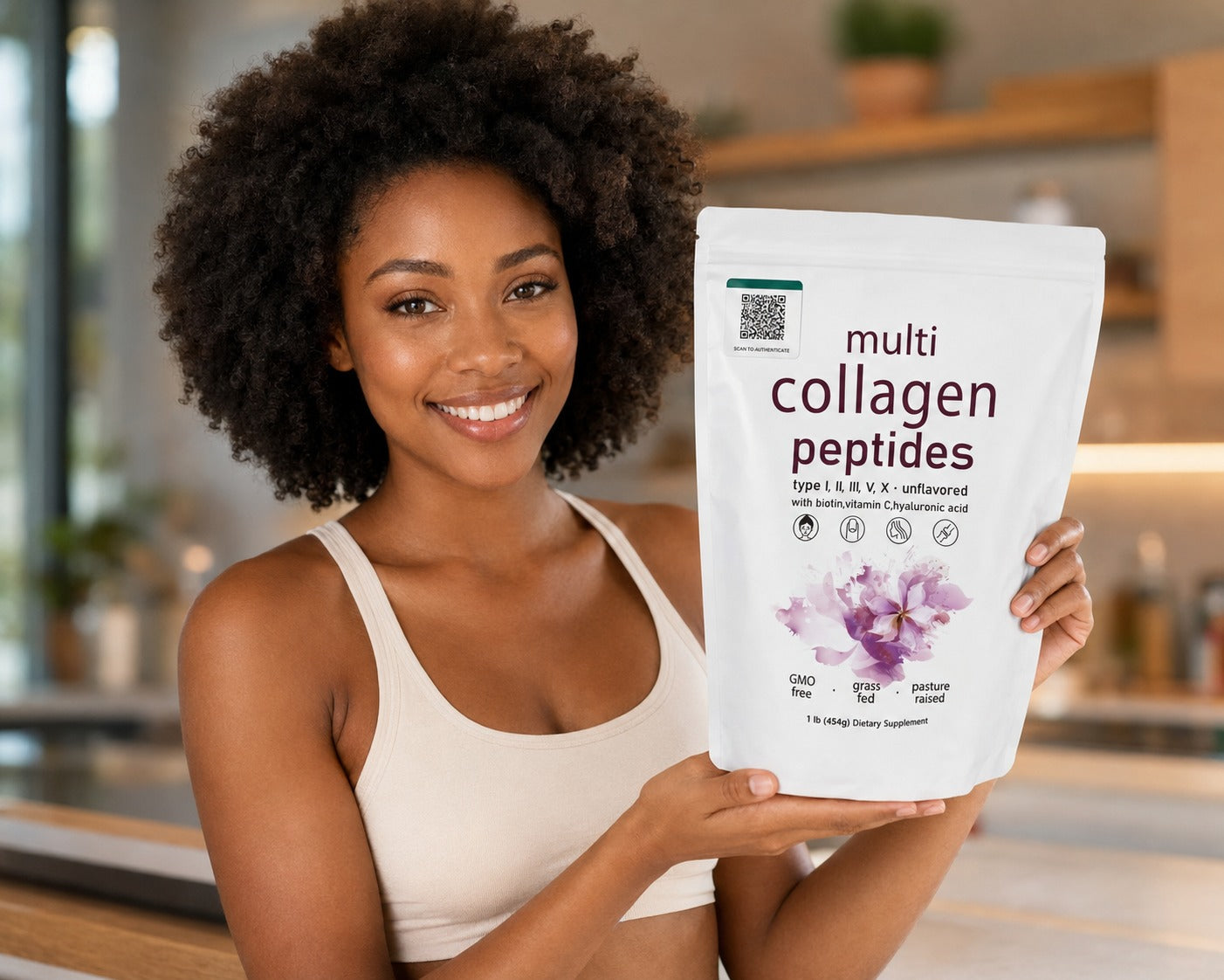 Original multi Collagen Peptides Powder with QR CODE