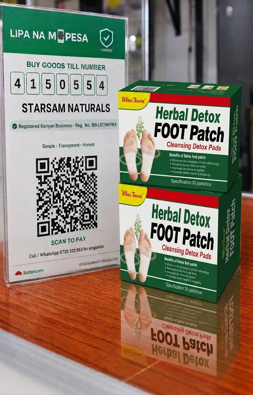 🔥 LIMITED DEAL — Wins Town Herbal Detox Foot Patches 30 Pads | Removes Toxins + Reduces Fatigue + Better Sleep | KSh 2,200 (Copy)