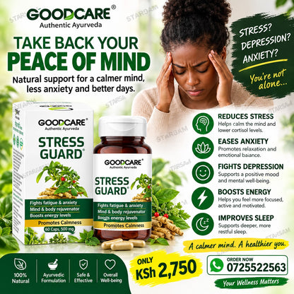 🔥 LIMITED DEAL — Goodcare Stress Guard Capsules | Reduces Stress + Boosts Mental Clarity + Restful Sleep | KSh 2,750