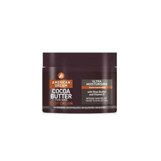 American Dream Cocoa Butter For Men Body Cream Ultra Moisturising With Shea Butter and Vitamin E, Sport Fresh Scented