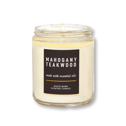 Bath & Body Works White Barn Mahogany Teakwood Scented Candle