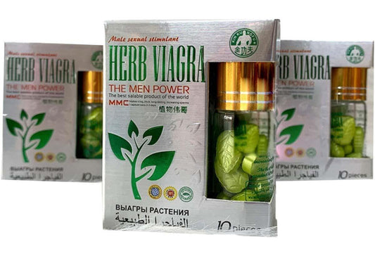 Original Herb Viagra Men's Sex Enhancement – 10 Tablets Jar