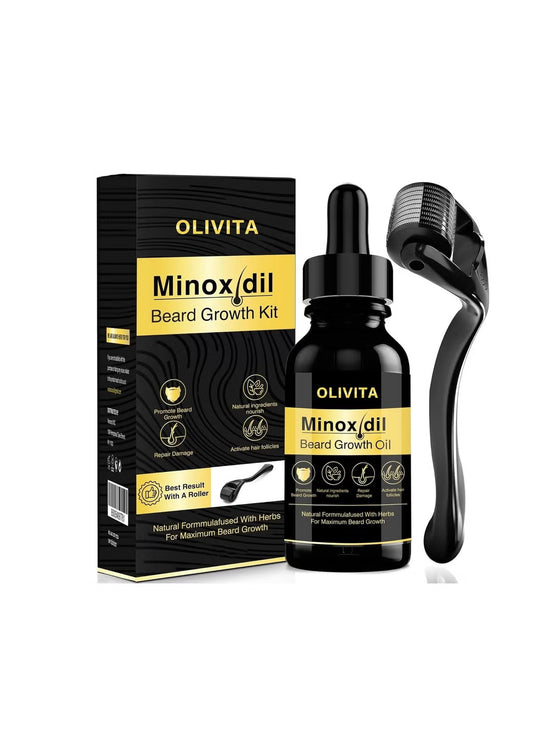 Olivita 5% Minoxidil Beard & Hair Growth Serum Kit for Men – 50 ml