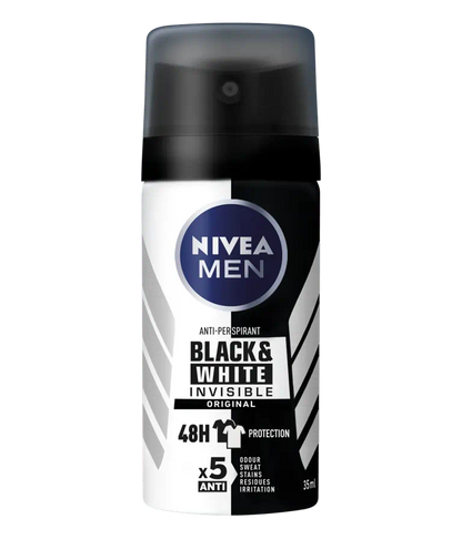 Nivea for Men Black & White Original Anti-Perspirant Mini Deodorant Spray