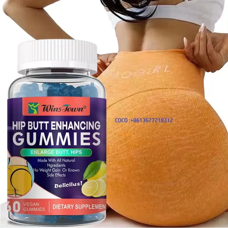 WINS TOWN Women effective plump Hip and big Butt enlargement gummies Enhancement Firming Halal pectin Buttock enlargement sexy girl gummy