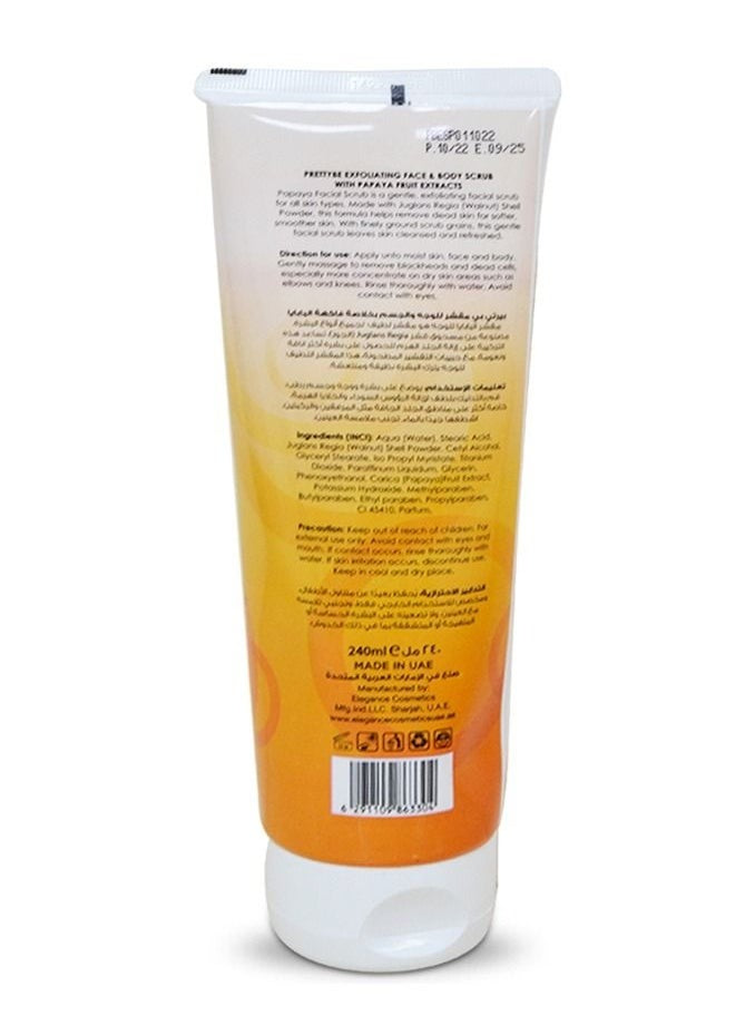 Pretty Be Exfoliating Face & Body Scrub with Papaya Extracts for All Skin Types 240ml