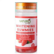 Natures 1 Cure Whitening Gummies For hydrated youthful look - Strawberry Flavor