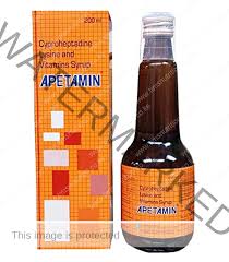 Apetamin  Cyproheptadine Lysine and vitamin syrup