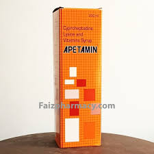 Apetamin  Cyproheptadine Lysine and vitamin syrup