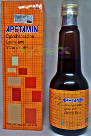 Apetamin  Cyproheptadine Lysine and vitamin syrup