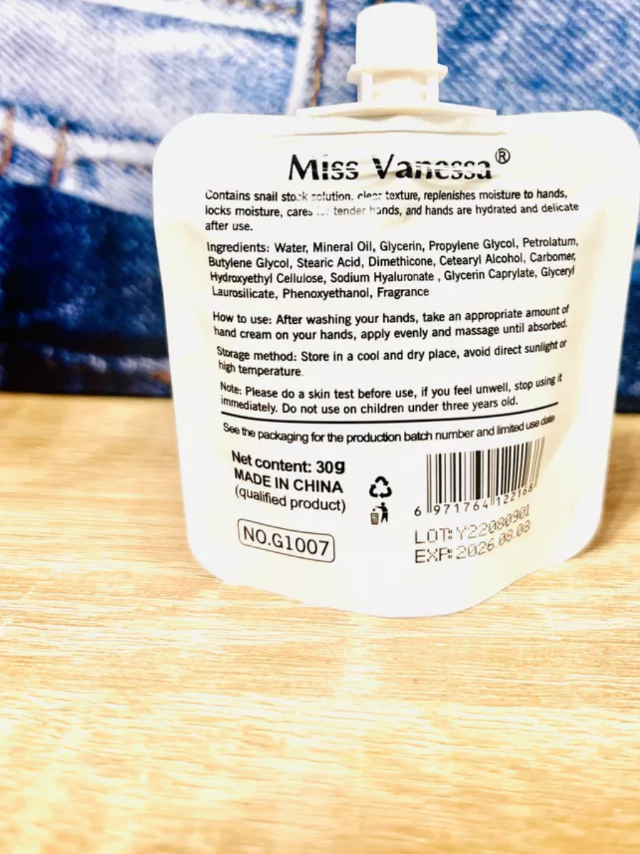 Miss Vanessa Snail White Hand & Nail Cream