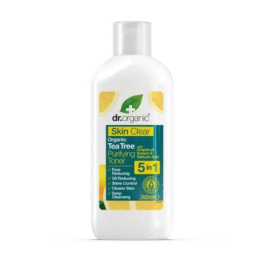 Dr. Organic Organic Tea Tree Purifying 5 In 1 Toner With Grape Fruit Extract & Salicylic Acid 200ml