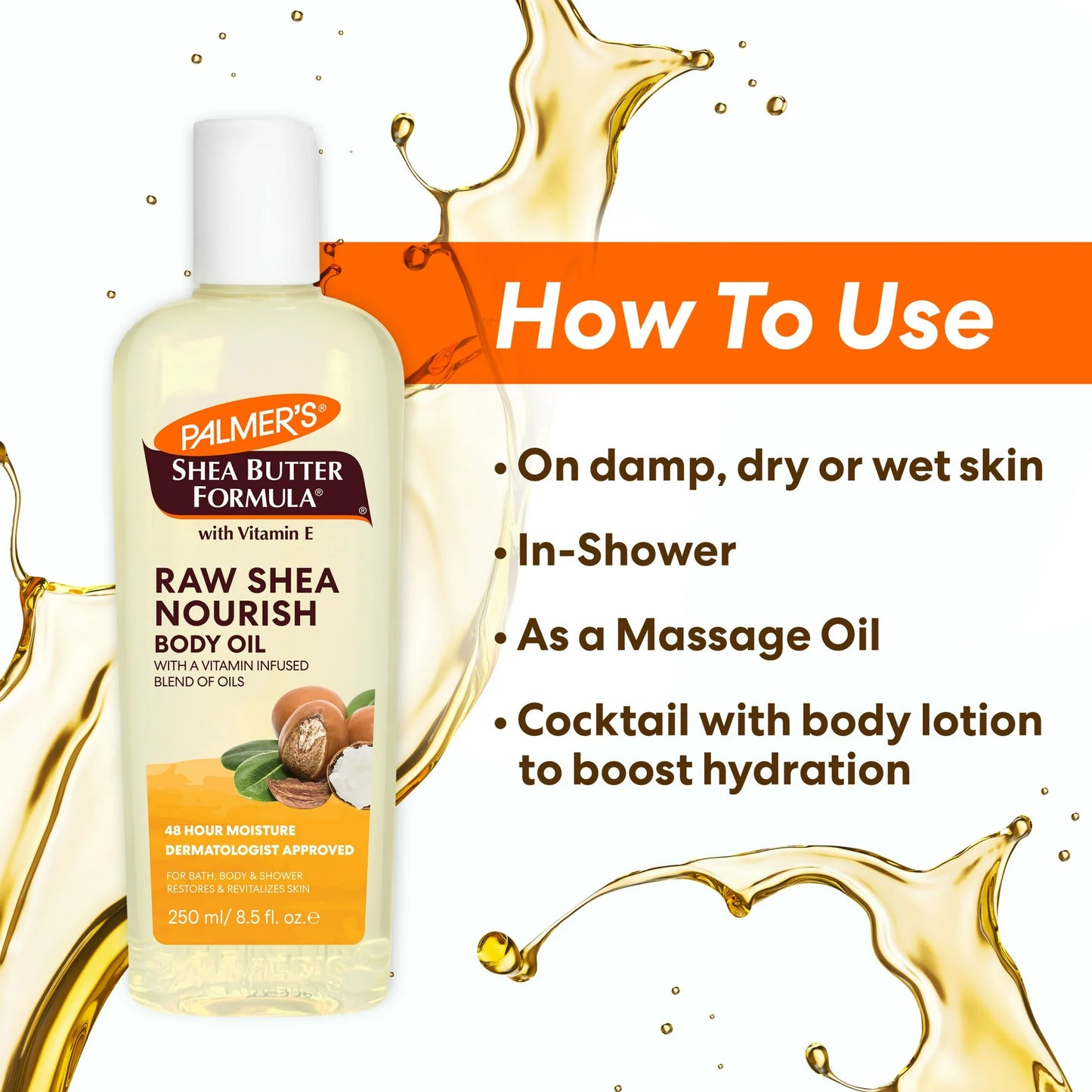 Palmer's Shea Formula Raw Shea Body Oil for Dry Skin