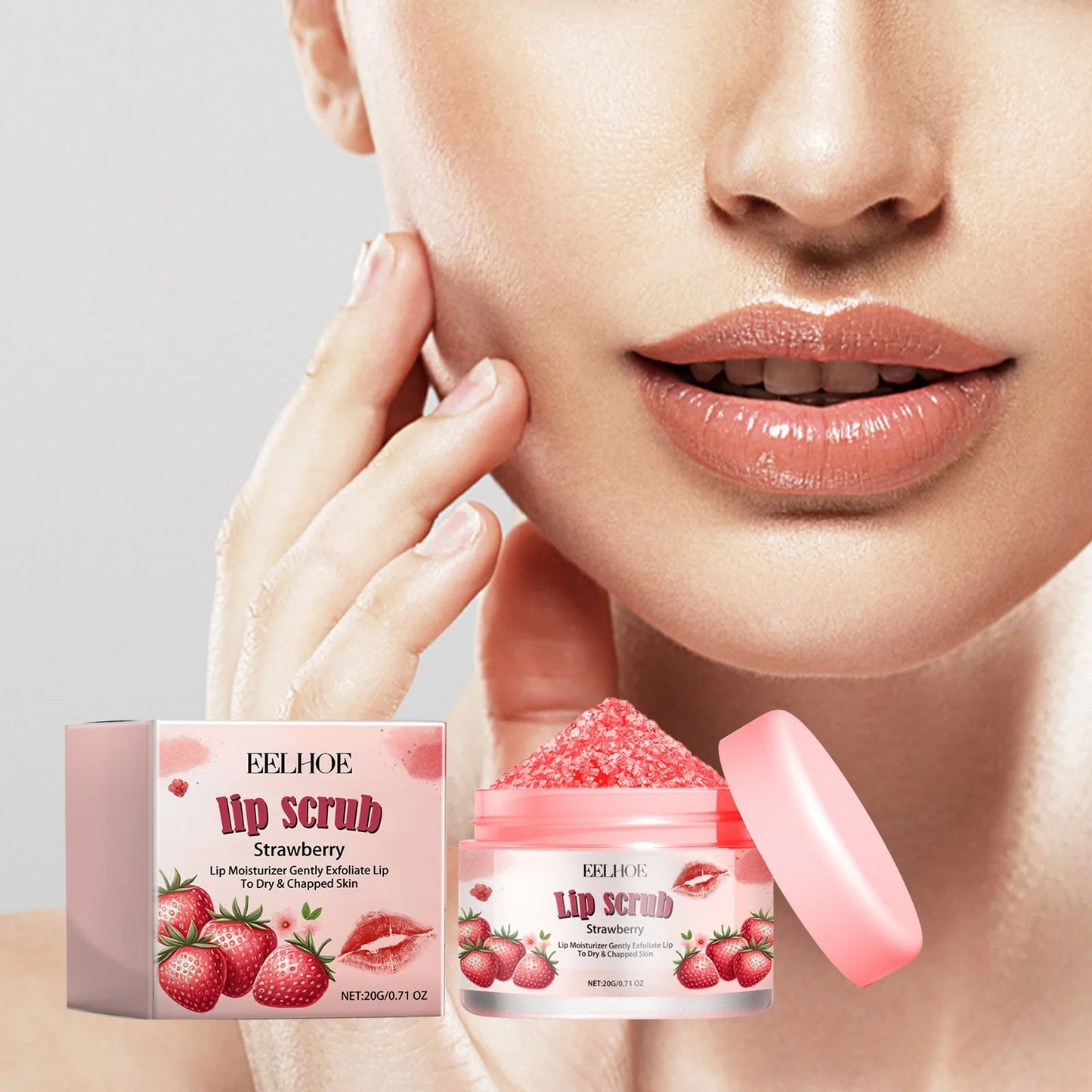 EELHOE Strawberry Lip Scrub