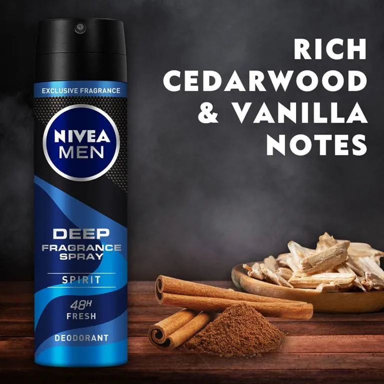 NIVEA Men Deep Fragrance Spray Spirit 150ML