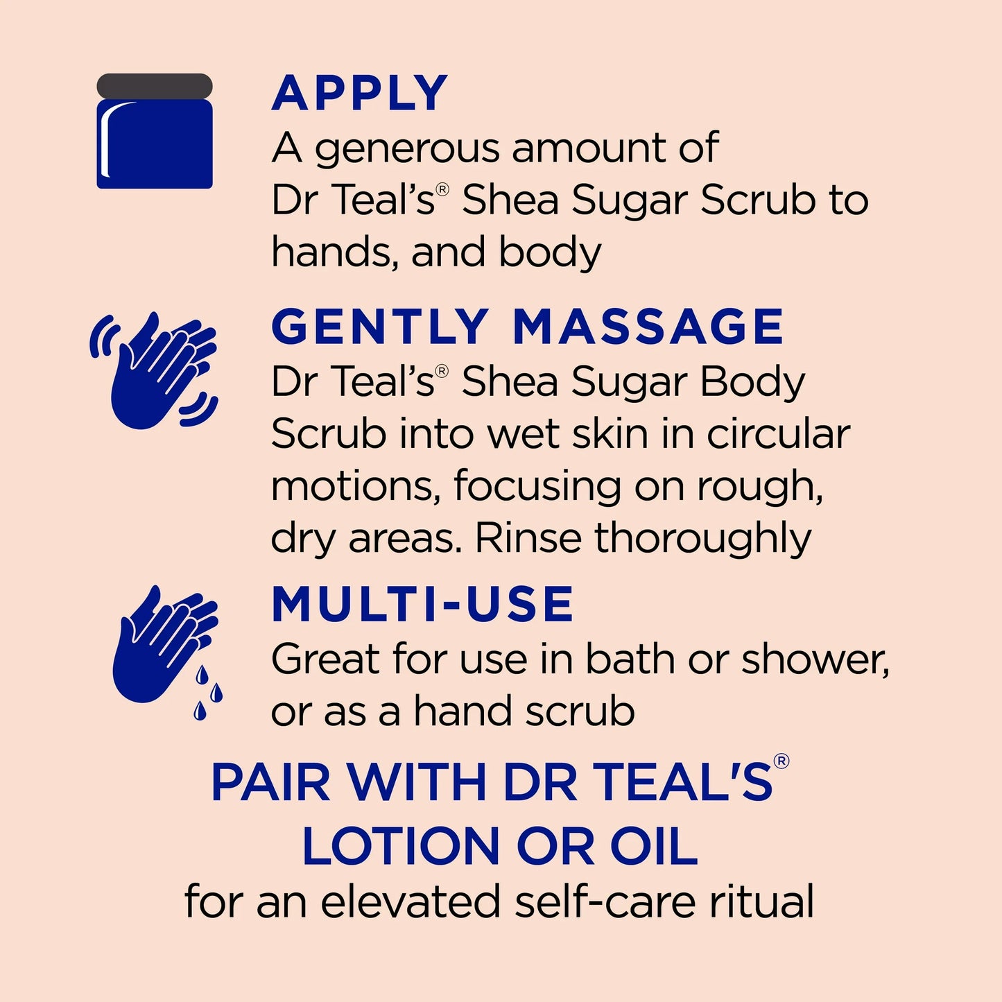 Dr Teal’s Shea Sugar Body Scrub with Ginger, Ginseng & Essential Oils