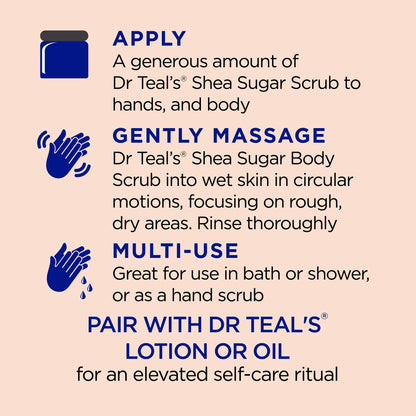 Dr Teal’s Shea Sugar Body Scrub with Ginger, Ginseng & Essential Oils