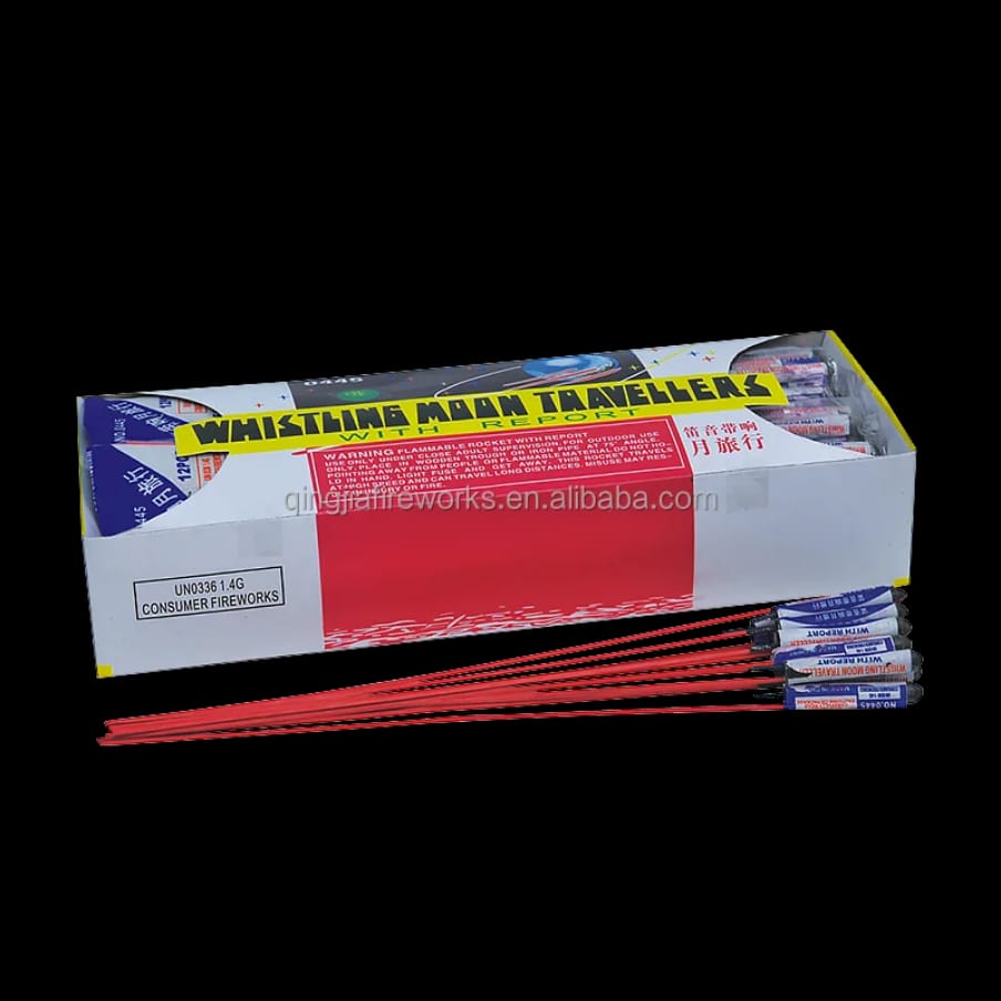 12pcs Whistling Moon Traveller Rocket Fireworks