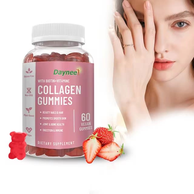 DAYNEE Collagen Gummies Whitening Skin Biotin Gummies Private Label OEM For Hair Skin Nails Promote Hair Skin Nails