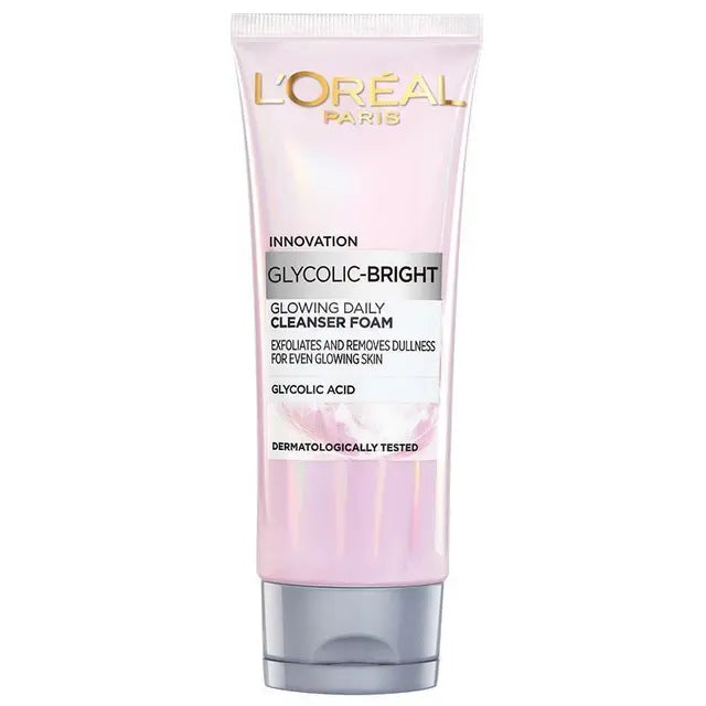 L'Oréal Paris Glycolic Bright Glowing Daily Cleanser Foam with Glycolic Acid – 100ml